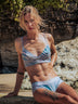 Mini crop top con estampado de palmeras